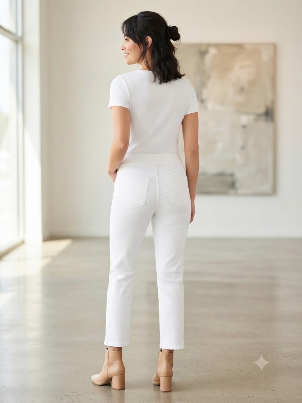 Soft Surroundings White Cropped Jeans